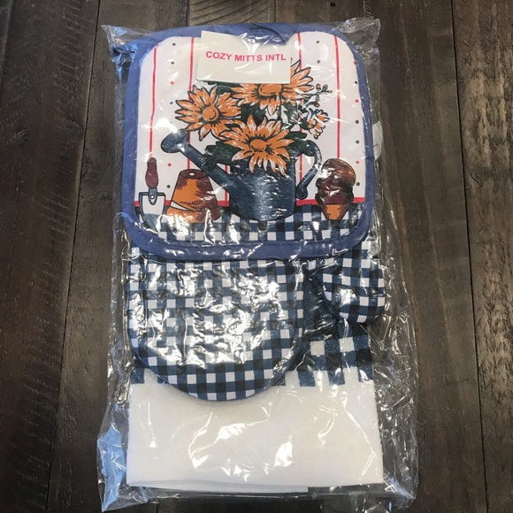 Cotton BRAND NEW Oven Mitt,Pot Holder Towel Set - Picture 5 of 7